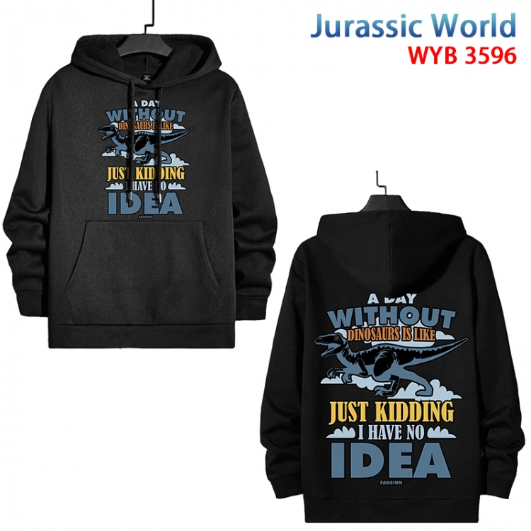 Jurassic World Anime peripheral pure cotton patch pocket sweater from XS to 4XL  WYB596