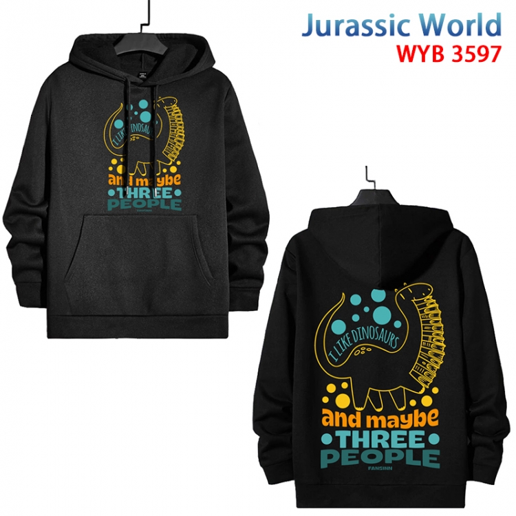 Jurassic World Anime peripheral pure cotton patch pocket sweater from XS to 4XL WYB597