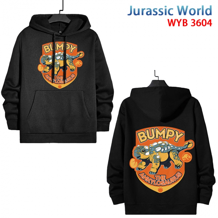 Jurassic World Anime peripheral pure cotton patch pocket sweater from XS to 4XL WYB604