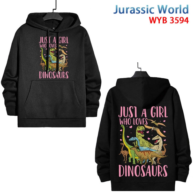 Jurassic World Anime peripheral pure cotton patch pocket sweater from XS to 4XL WYB594