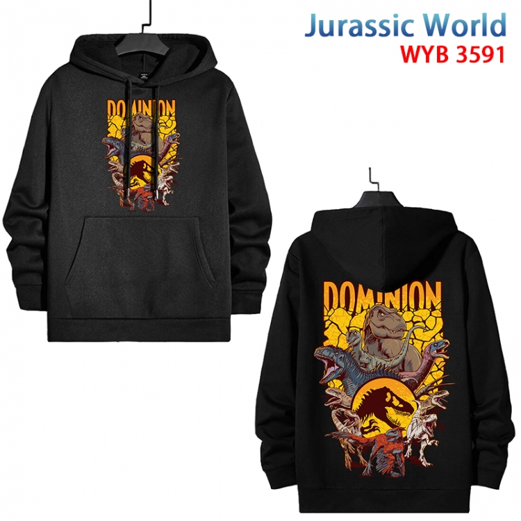 Jurassic World Anime peripheral pure cotton patch pocket sweater from XS to 4XL  WYB591