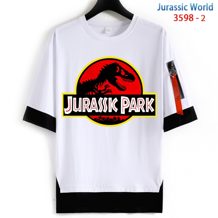 Jurassic World Cotton Crew Neck Fake Two-Piece Short Sleeve T-Shirt from S to 4XL HM-3598-2