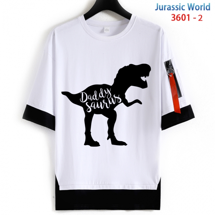 Jurassic World Cotton Crew Neck Fake Two-Piece Short Sleeve T-Shirt from S to 4XL  HM-3601-2