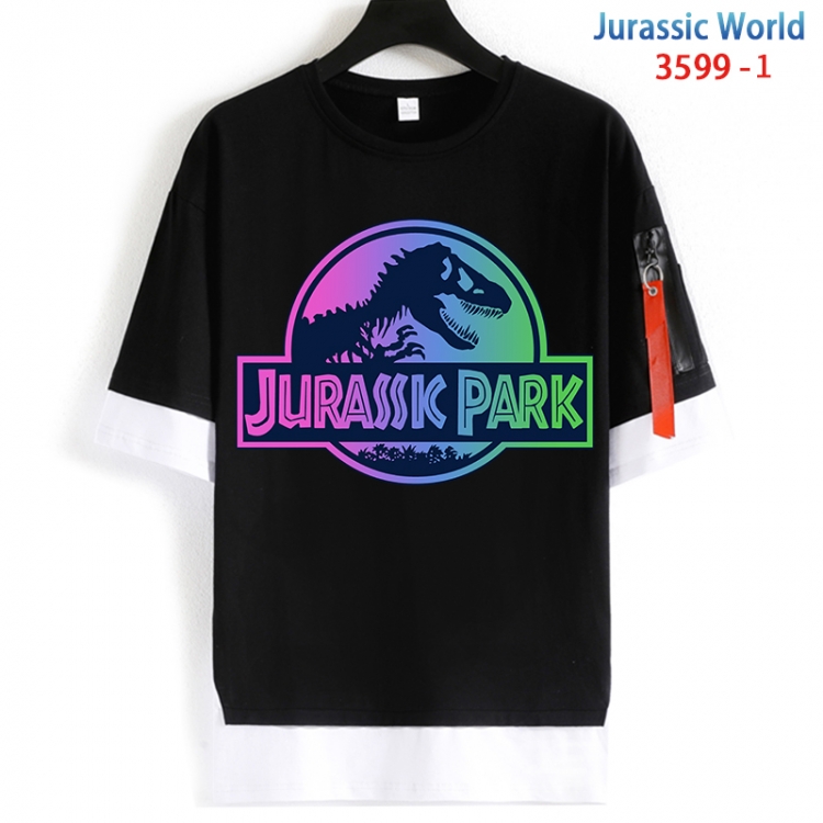 Jurassic World Cotton Crew Neck Fake Two-Piece Short Sleeve T-Shirt from S to 4XL  HM-3599-1
