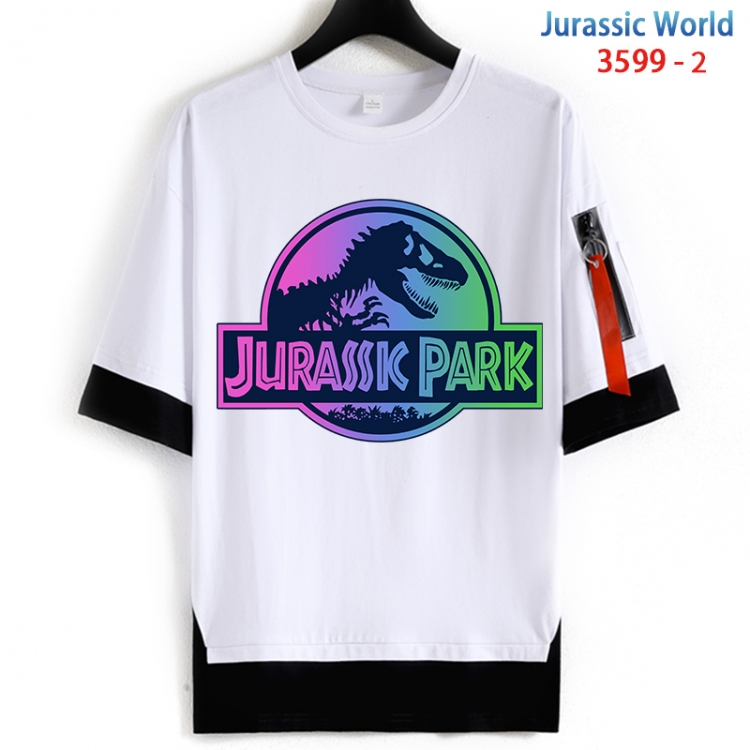 Jurassic World Cotton Crew Neck Fake Two-Piece Short Sleeve T-Shirt from S to 4XL  HM-3599-2