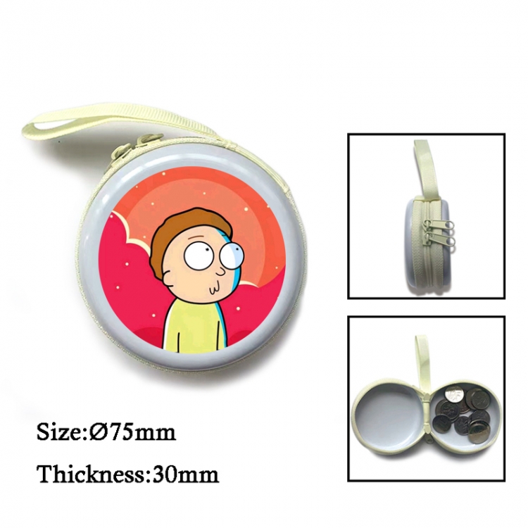 Rick and Morty Anime Surrounding Sheet Zipper Zero Wallet Key Bag 75mm