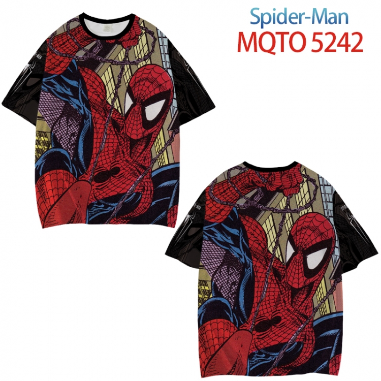 Spiderman Full color printed short sleeve T-shirt from XXS to 4XL