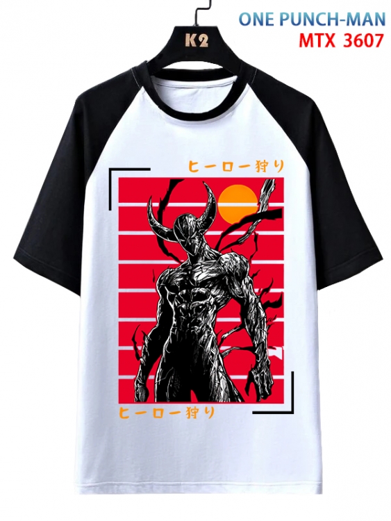 One Punch Man Anime raglan sleeve cotton T-shirt from XS to 3XL  MTX-3607-1
