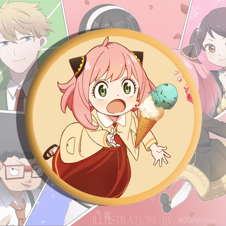 SPY×FAMILY  Anime tinplate brooch badge price for 5 pcs