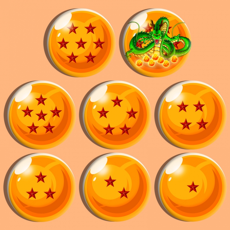 DRAGON BALL Anime tinplate brooch badge a set of 8