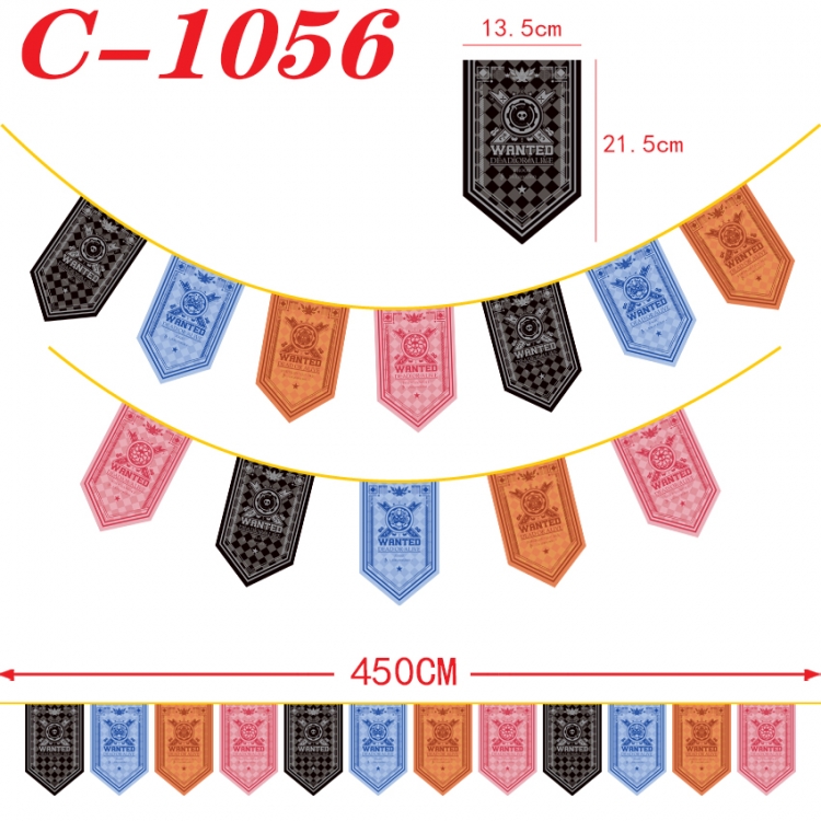 One Piece Halloween Christmas String Flag Inverted Triangle Flag 13.5x21.5cm  C-1056