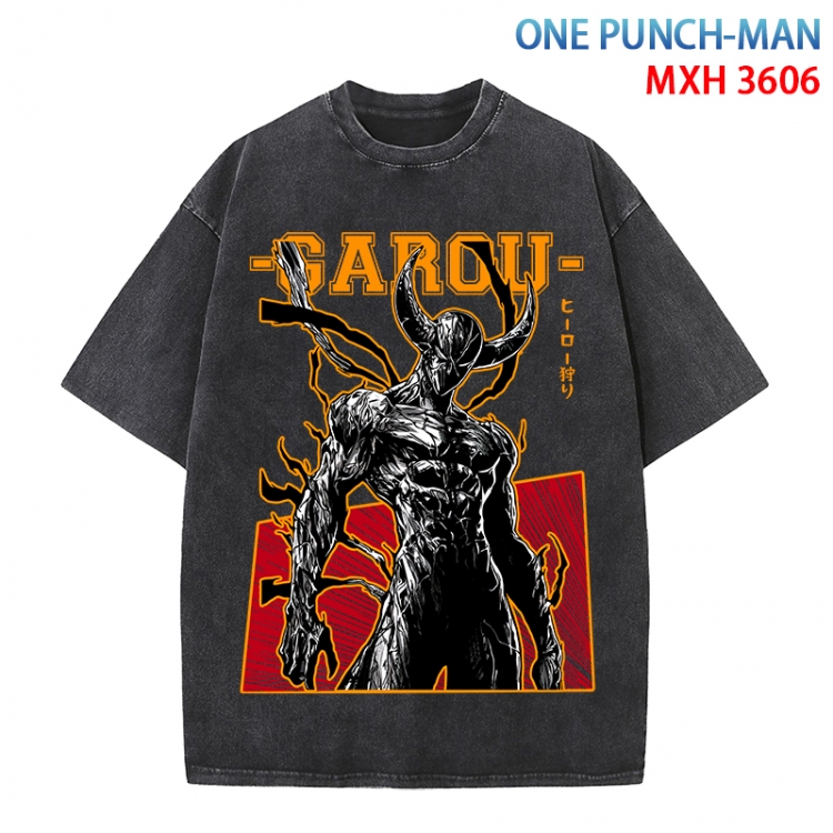 One Punch Man Anime peripheral pure cotton washed and worn T-shirt from S to 4XL MXH3606
