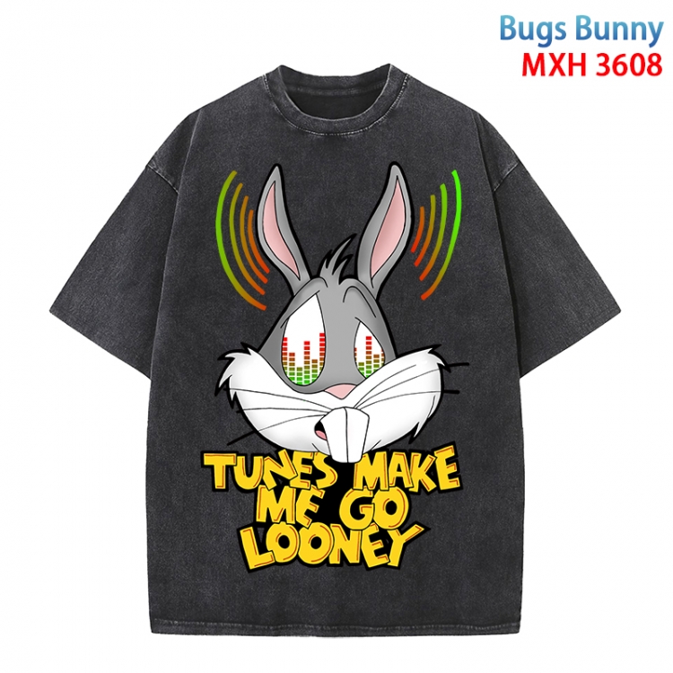 Bugs Bunny  Anime peripheral pure cotton washed and worn T-shirt from S to 4XL MXH3608