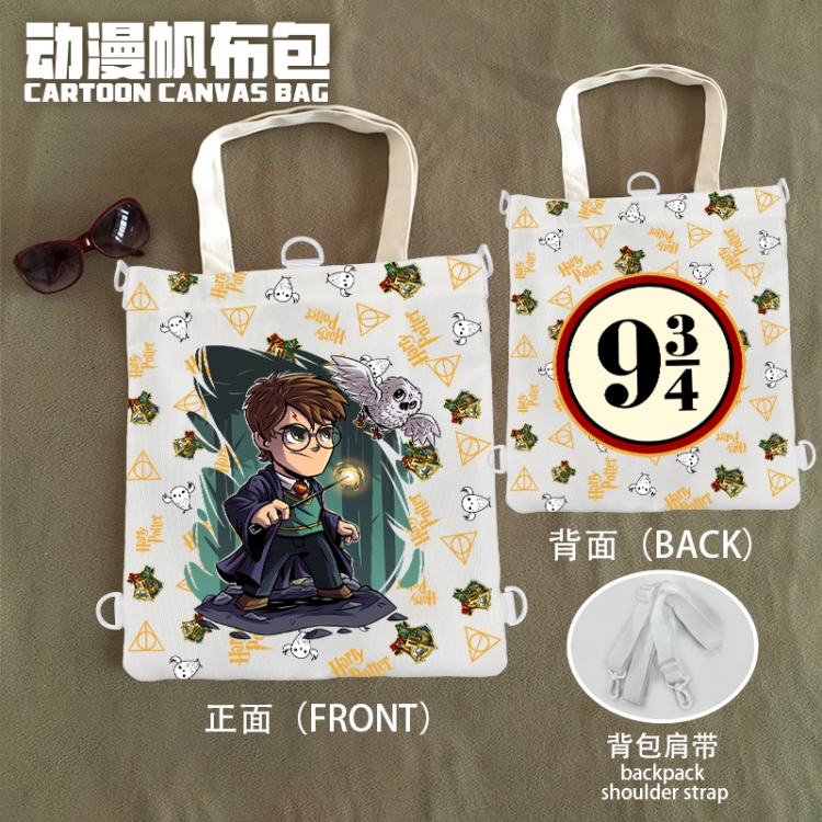 Harry Potter Anime Canvas Bag Shoulder Shopping Bag 33x37cm