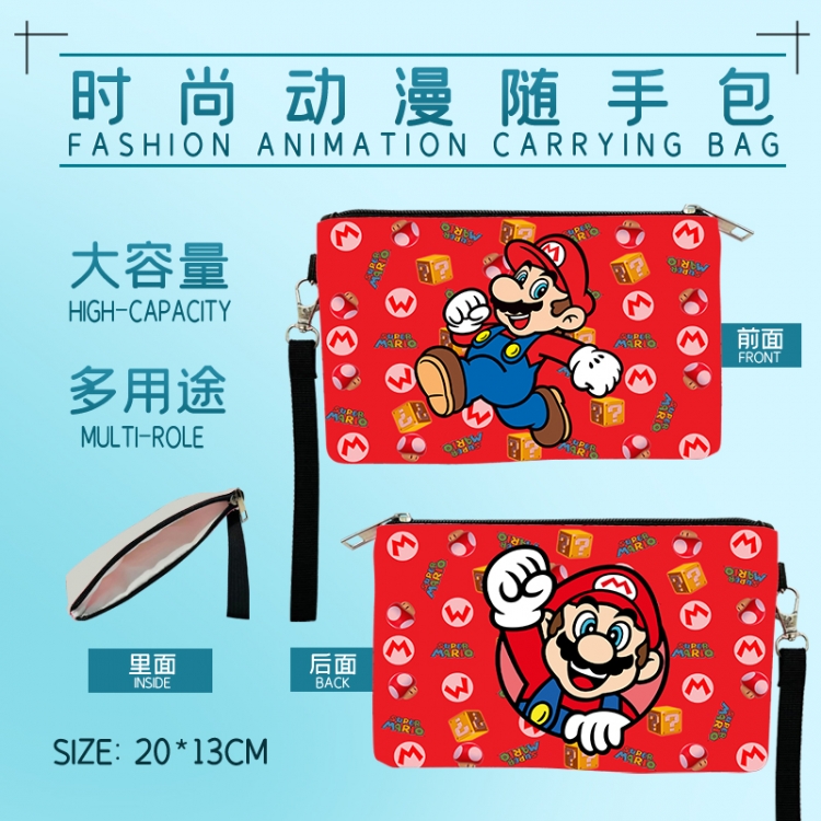 Super Mario Anime Fashion Large Capacity Carrying Bag 20x13cm