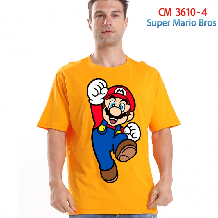 Super Mario Printed short-sleeved cotton T-shirt from S to 4XL  3610-4