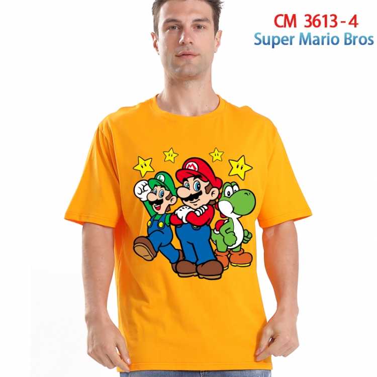 Super Mario Printed short-sleeved cotton T-shirt from S to 4XL 3613-4