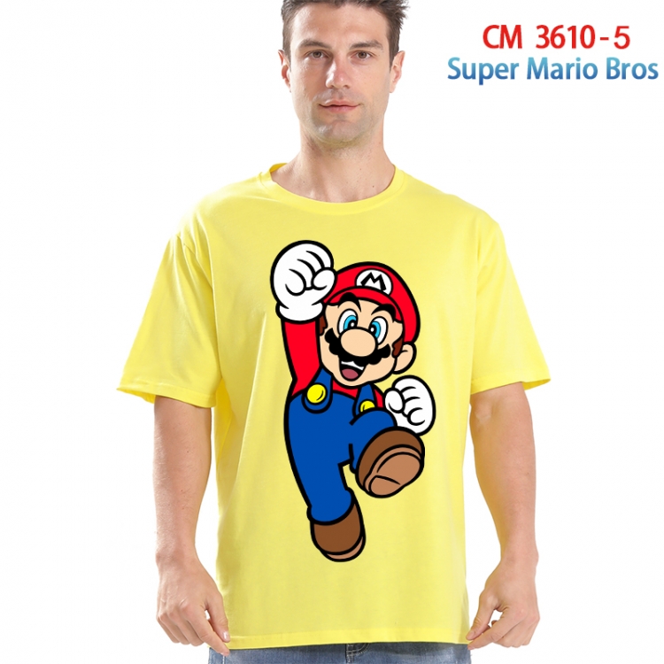 Super Mario Printed short-sleeved cotton T-shirt from S to 4XL   3610-5