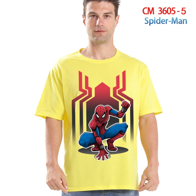 Spiderman Printed short-sleeved cotton T-shirt from S to 4XL 3605-5