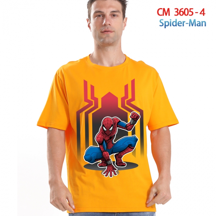 Spiderman Printed short-sleeved cotton T-shirt from S to 4XL 3605-4