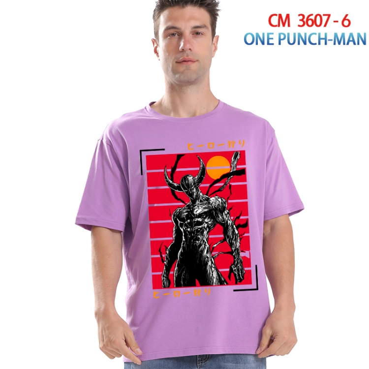 One Punch Man Printed short-sleeved cotton T-shirt from S to 4XL  3607-6