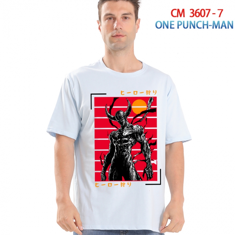 One Punch Man Printed short-sleeved cotton T-shirt from S to 4XL  3607-7