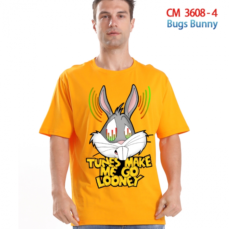 Bug Bunny Printed short-sleeved cotton T-shirt from S to 4XL 3608-4