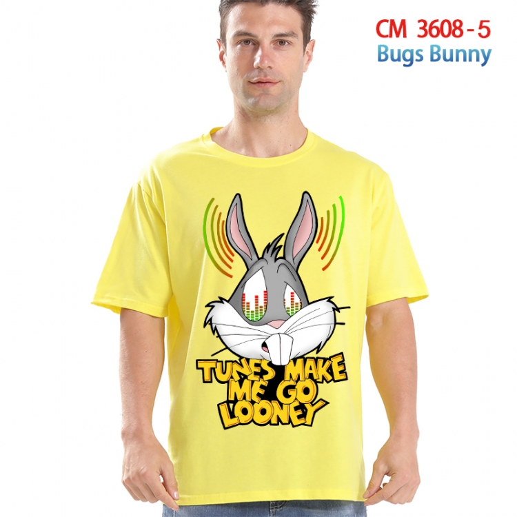 Bug Bunny Printed short-sleeved cotton T-shirt from S to 4XL 3608-5