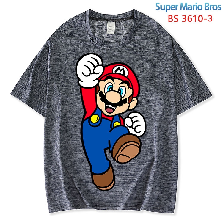 Super Mario ice silk cotton loose and comfortable T-shirt from XS to 5XL BS-3610-3