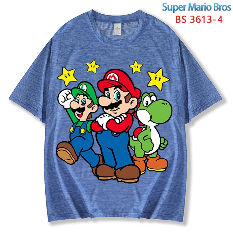 Super Mario ice silk cotton loose and comfortable T-shirt from XS to 5XL BS-3613-4