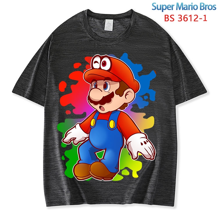 Super Mario ice silk cotton loose and comfortable T-shirt from XS to 5XL BS-3612-1