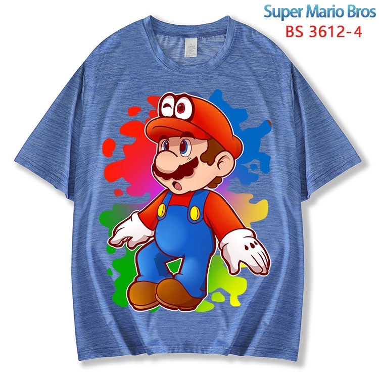 Super Mario ice silk cotton loose and comfortable T-shirt from XS to 5XL BS-3612-4