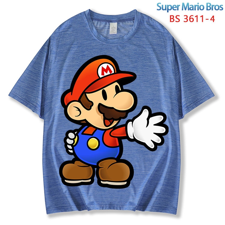 Super Mario ice silk cotton loose and comfortable T-shirt from XS to 5XL BS-3611-4