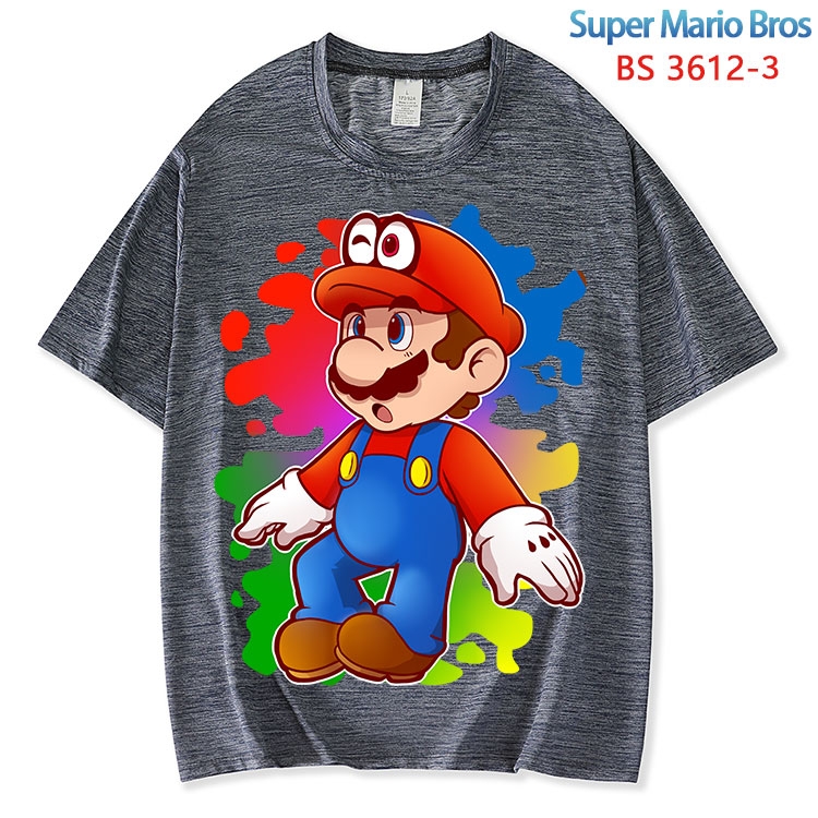 Super Mario ice silk cotton loose and comfortable T-shirt from XS to 5XL BS-3612-3