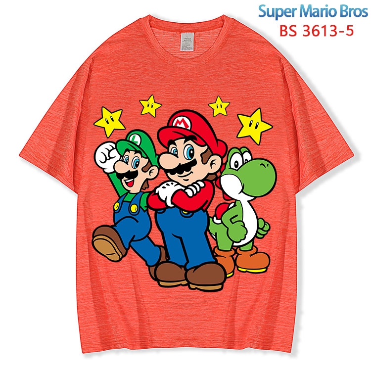 Super Mario ice silk cotton loose and comfortable T-shirt from XS to 5XL BS-3613-5
