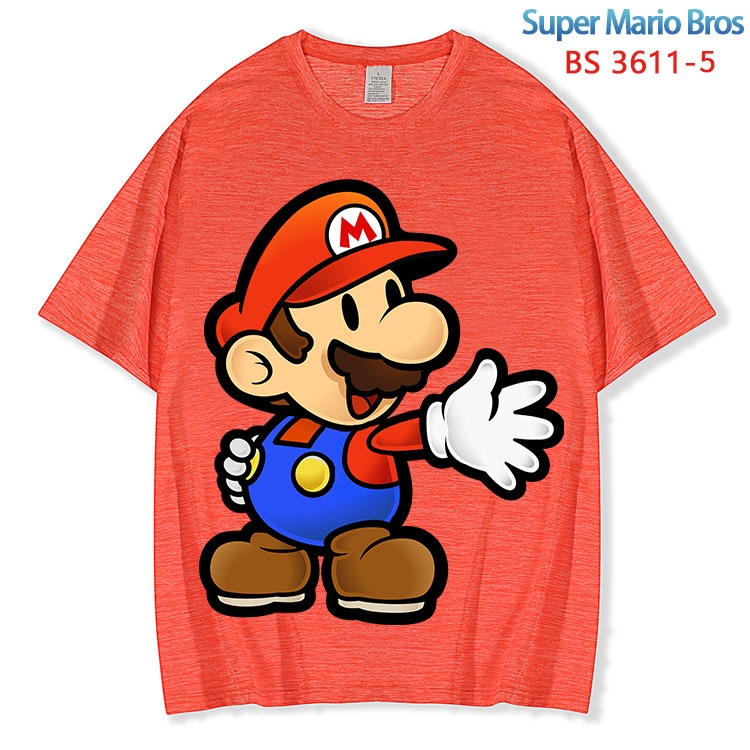 Super Mario ice silk cotton loose and comfortable T-shirt from XS to 5XL BS-3611-5