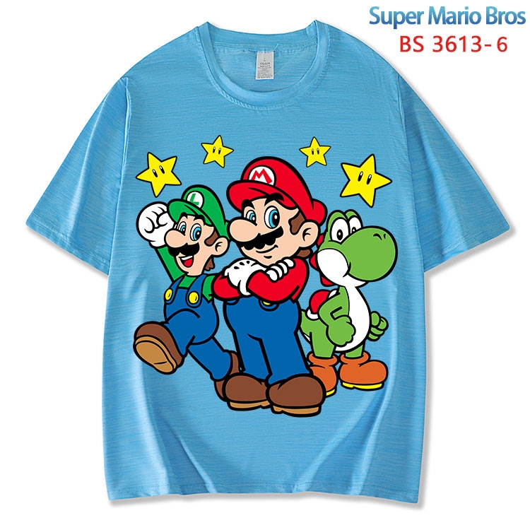 Super Mario ice silk cotton loose and comfortable T-shirt from XS to 5XL BS-3613-6