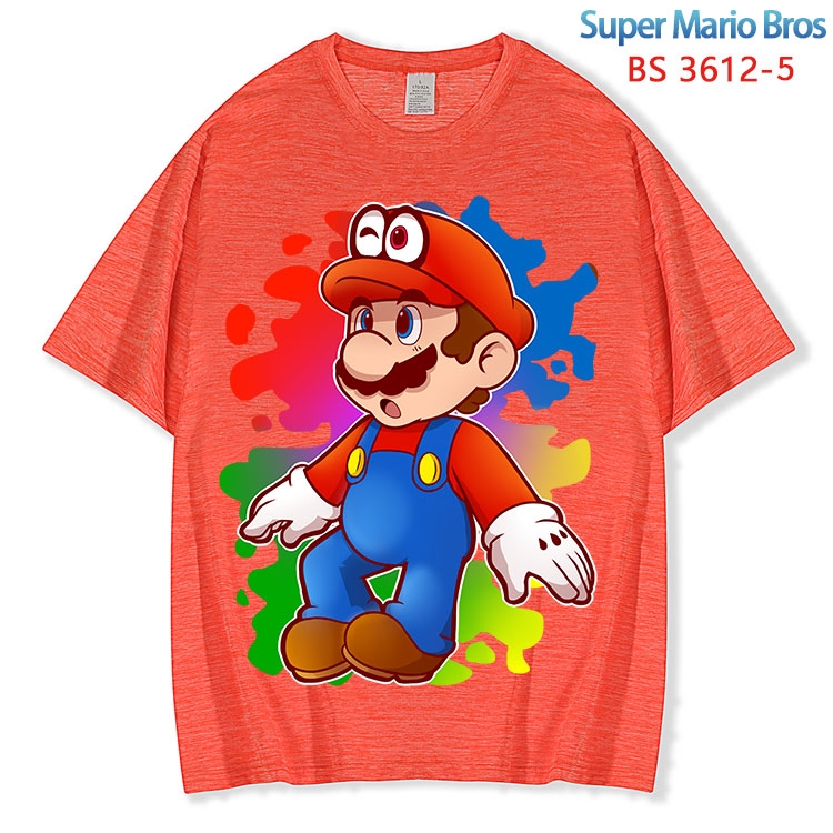 Super Mario ice silk cotton loose and comfortable T-shirt from XS to 5XL BS-3612-5