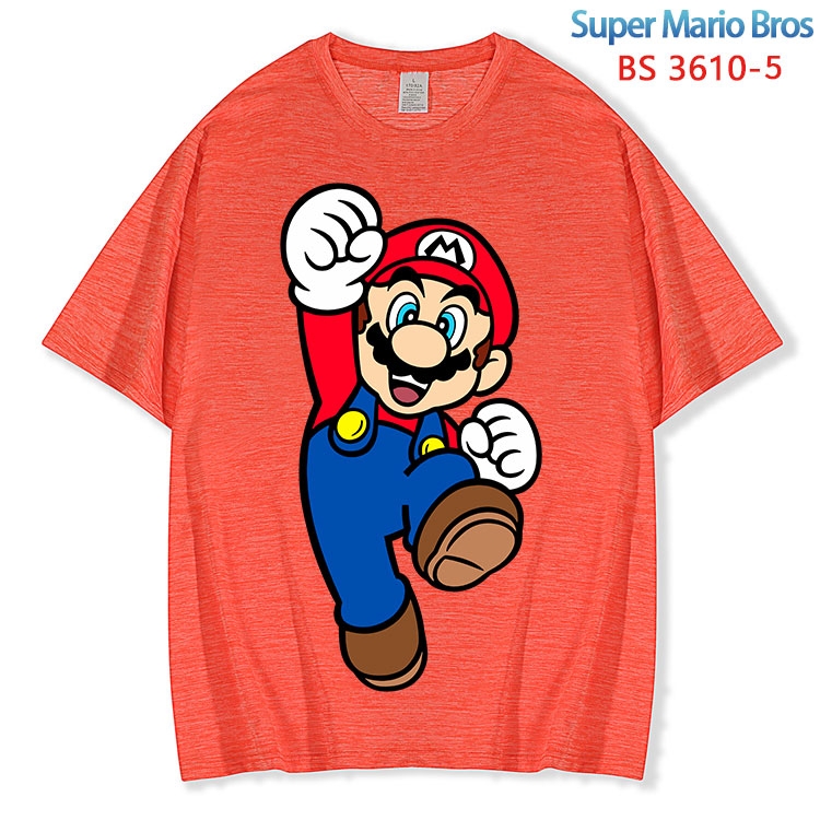 Super Mario ice silk cotton loose and comfortable T-shirt from XS to 5XL BS-3610-5
