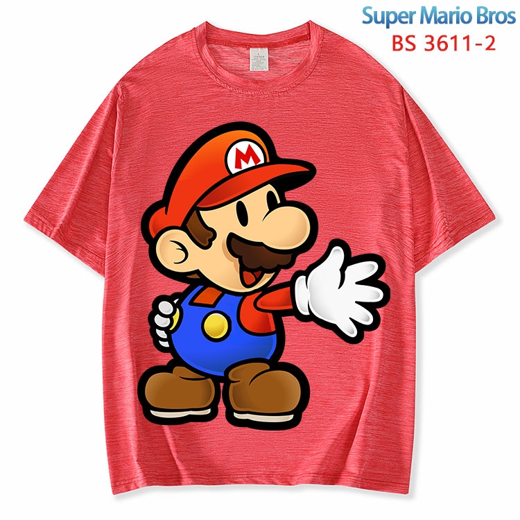 Super Mario ice silk cotton loose and comfortable T-shirt from XS to 5XL BS-3611-2