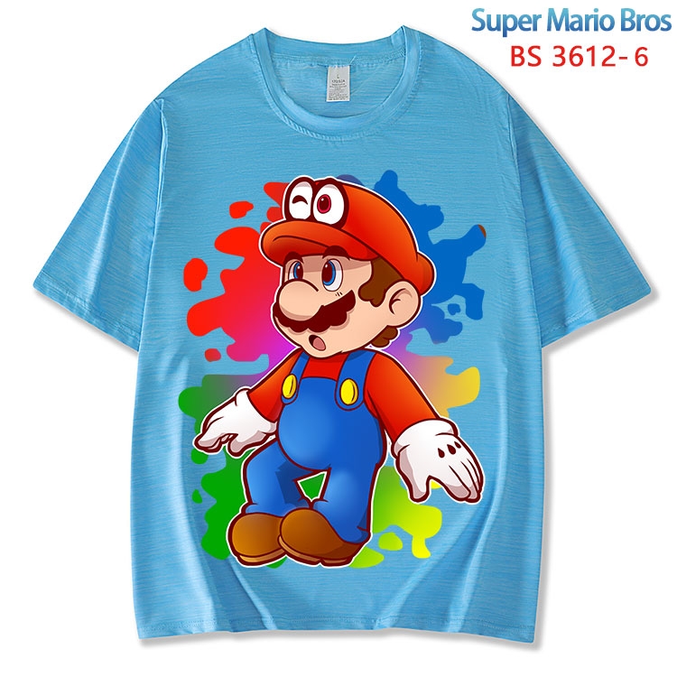 Super Mario ice silk cotton loose and comfortable T-shirt from XS to 5XL BS-3612-6