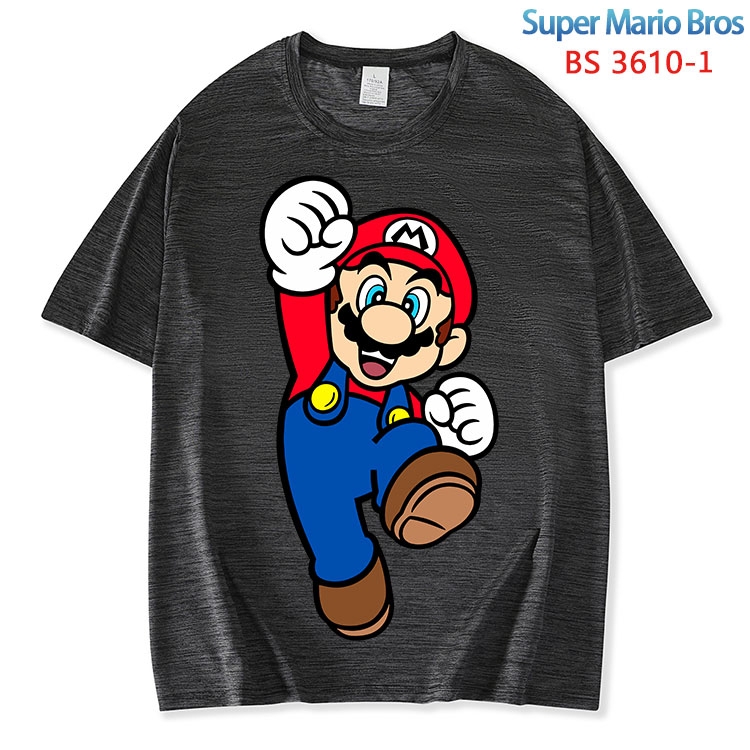 Super Mario ice silk cotton loose and comfortable T-shirt from XS to 5XL BS-3610-1