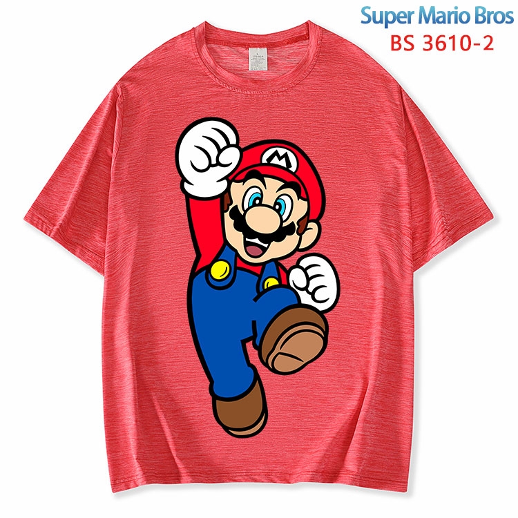 Super Mario ice silk cotton loose and comfortable T-shirt from XS to 5XL BS-3610-2