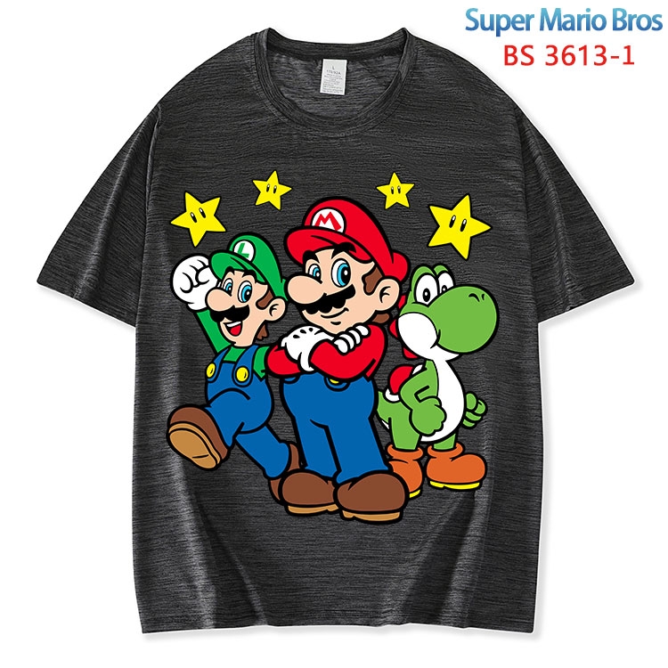 Super Mario ice silk cotton loose and comfortable T-shirt from XS to 5XL BS-3613-1