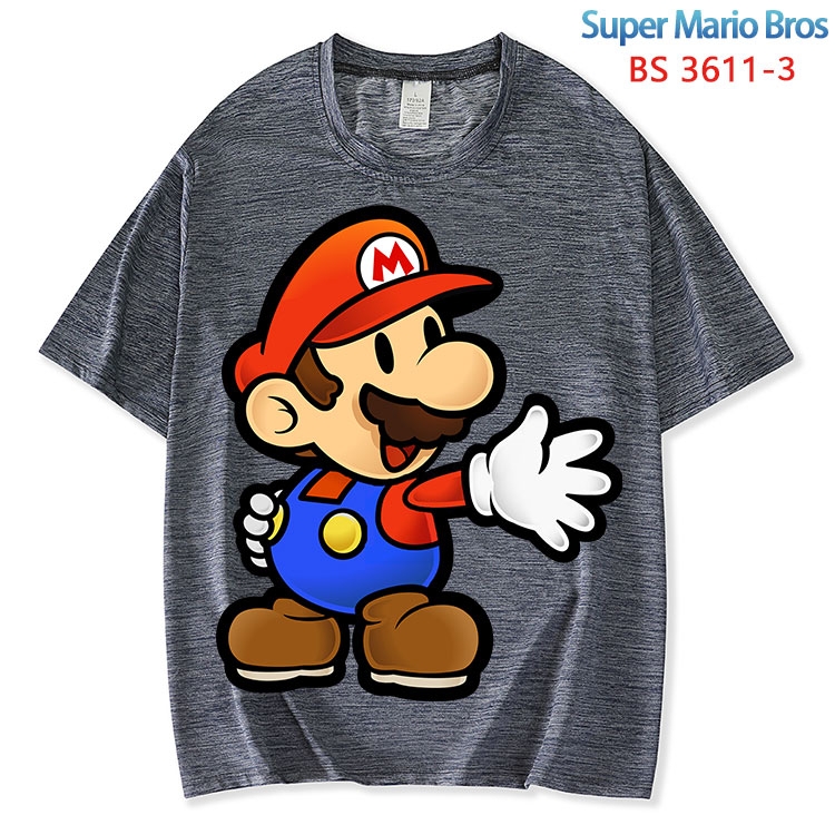 Super Mario ice silk cotton loose and comfortable T-shirt from XS to 5XL BS-3611-3