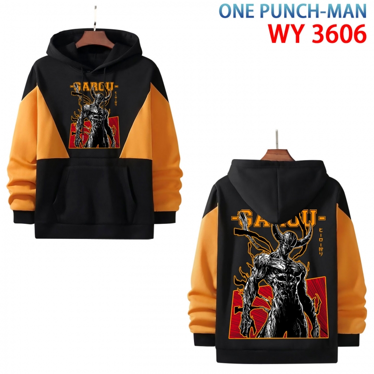 One Punch Man Anime color contrast patch pocket sweater from XS to 4XL  WY-3606-3