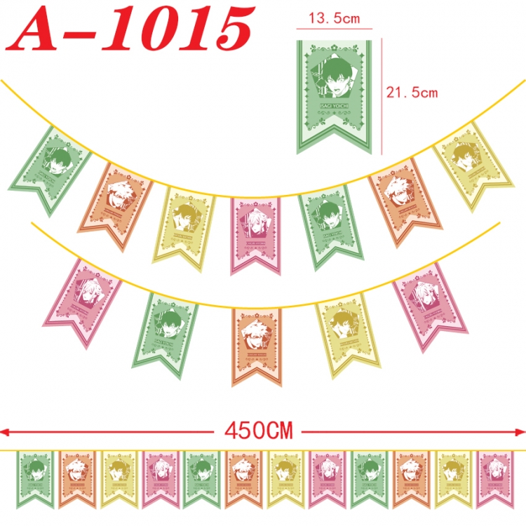 BLUE LOCK Anime Halloween Christmas Flag String 450cm A-1015