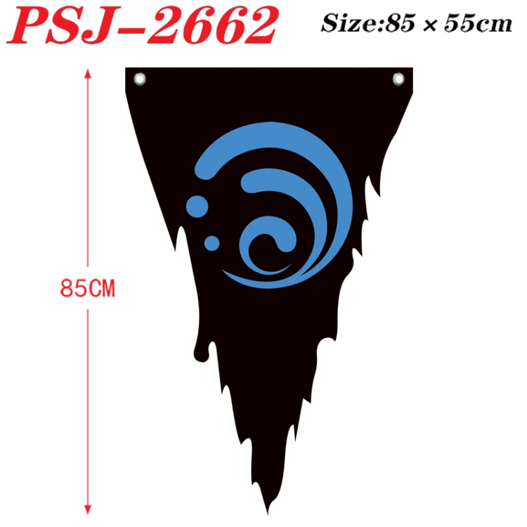 Genshin Impact Anime Surrounding Triangle bnner Prop Flag 85x55cm PSJ-2662