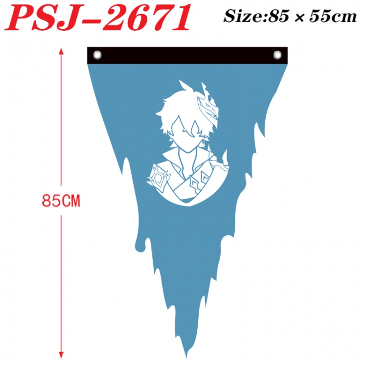 Genshin Impact Anime Surrounding Triangle bnner Prop Flag 85x55cm  PSJ-2671