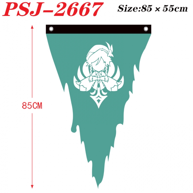 Genshin Impact Anime Surrounding Triangle bnner Prop Flag 85x55cm PSJ-2667